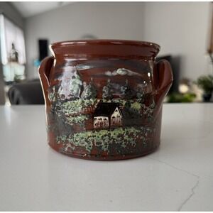 2003‎ Eldreth Redware Crock Pottery Handmade Lancaster PA